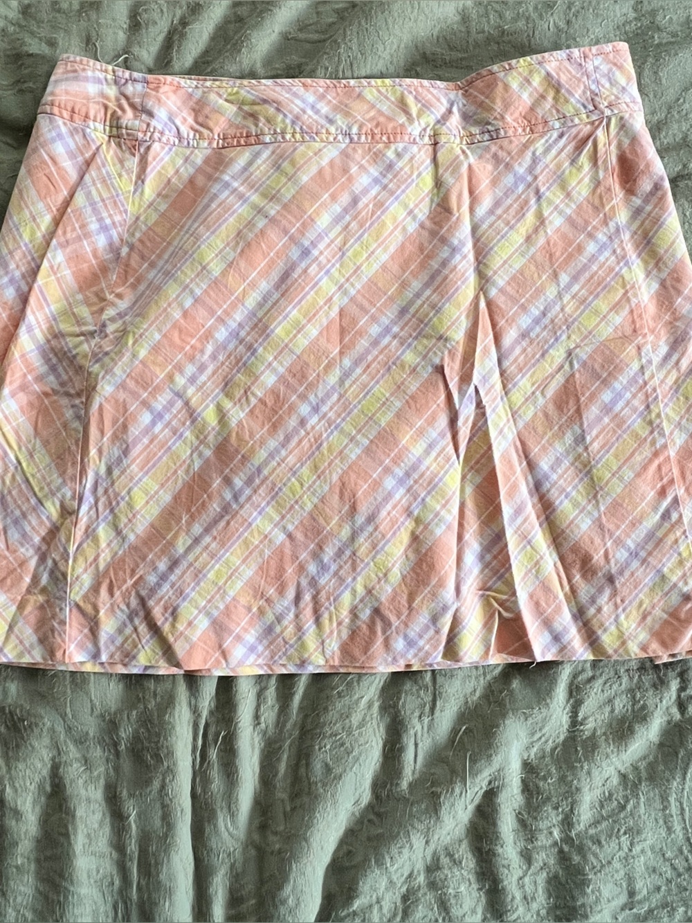 Sonoma Spring Pastel Plaid Y2K Preppy Skort Size 16 Coquette Country Club